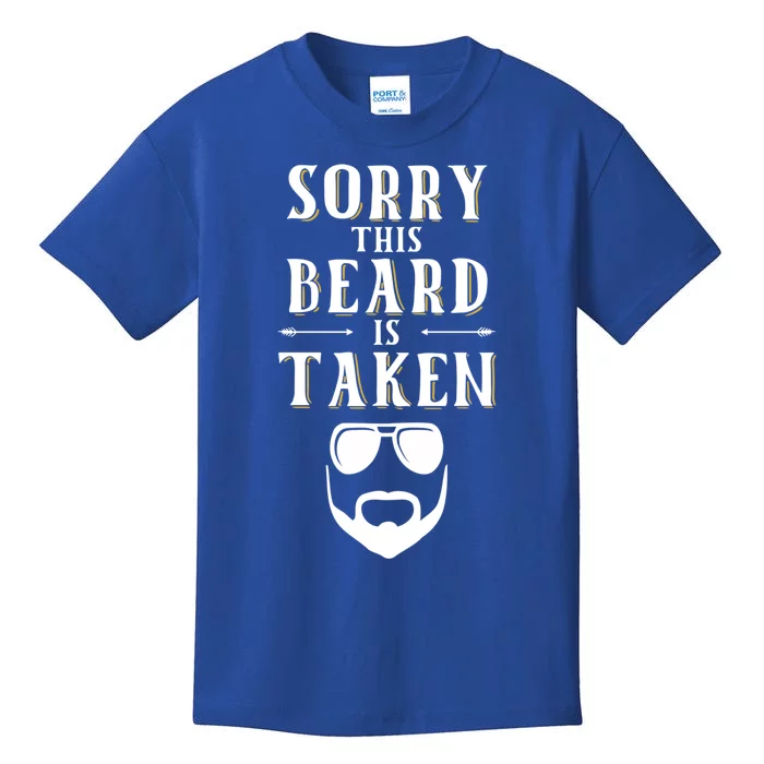 Sorry This Beard Is Taken Funny Gift Valentines Day Funny Gift Kids T-Shirt