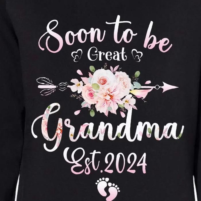 Soon To Be Great Grandma 2024 Mothers Day First Time Grandma Womens California Wash Sweatshirt