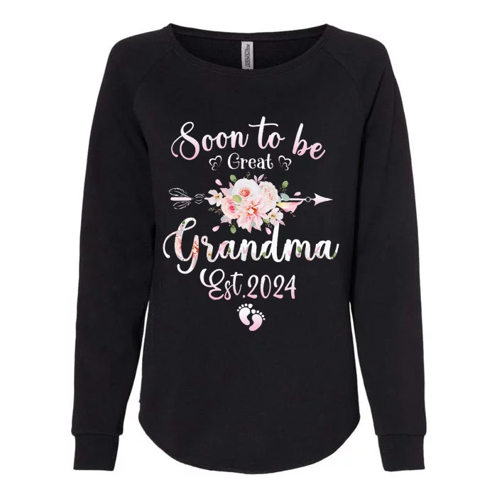 Soon To Be Great Grandma 2024 Mothers Day First Time Grandma Womens California Wash Sweatshirt