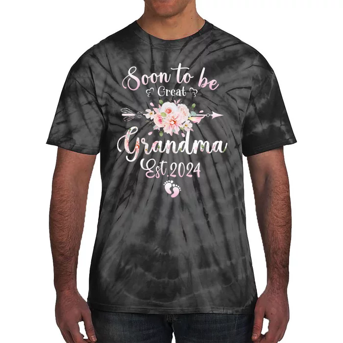 Soon To Be Great Grandma 2024 Mothers Day First Time Grandma Tie-Dye T-Shirt