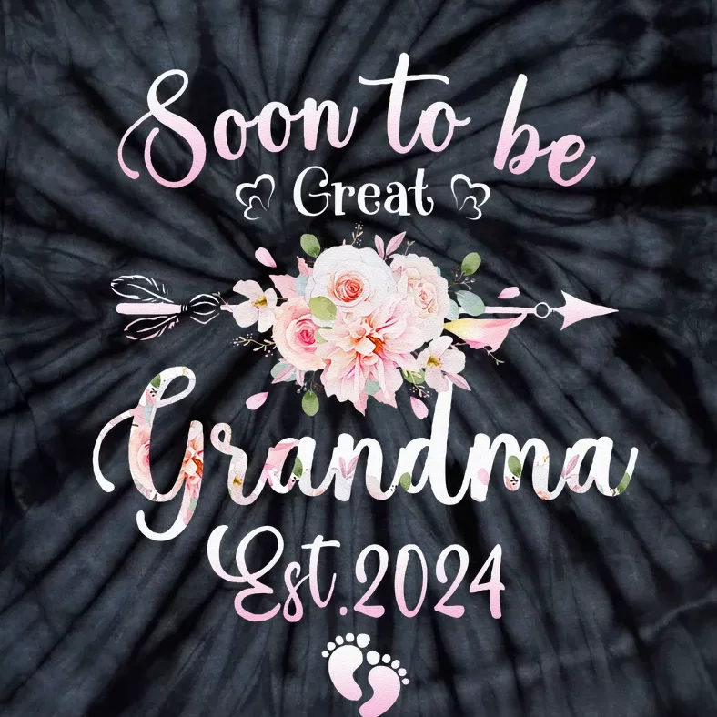 Soon To Be Great Grandma 2024 Mothers Day First Time Grandma Tie-Dye T-Shirt