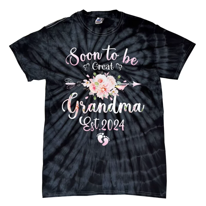 Soon To Be Great Grandma 2024 Mothers Day First Time Grandma Tie-Dye T-Shirt