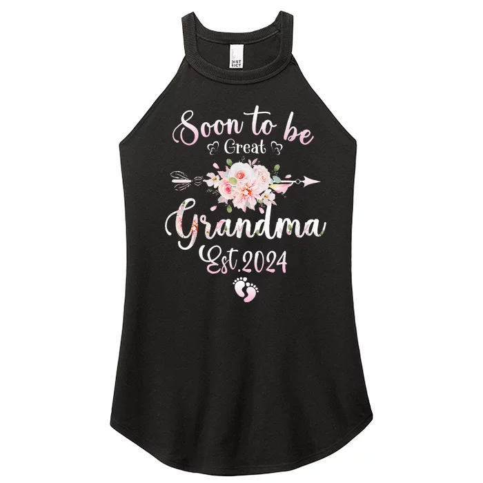 Soon To Be Great Grandma 2024 Mothers Day First Time Grandma Women’s Perfect Tri Rocker Tank