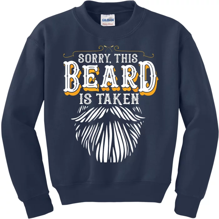 Sorry This Beard Is Taken Country Retro Valentines Day Gift Kids Sweatshirt