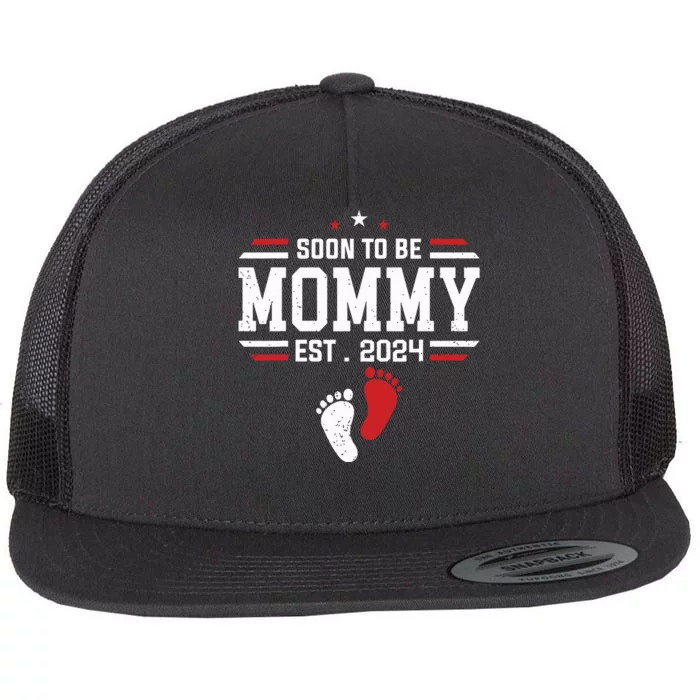 Soon To Be Mommy 2024 New Mom 2024 First Time Mom Flat Bill Trucker Hat