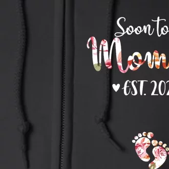 Soon To Be Mommy Est 2024 For Mom Pregnancy Announcement Full Zip Hoodie