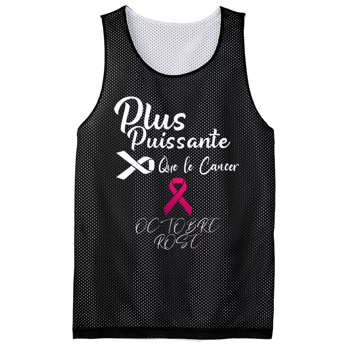 Stronger Than Breast Cancer Pink October Mesh Reversible Basketball Jersey Tank