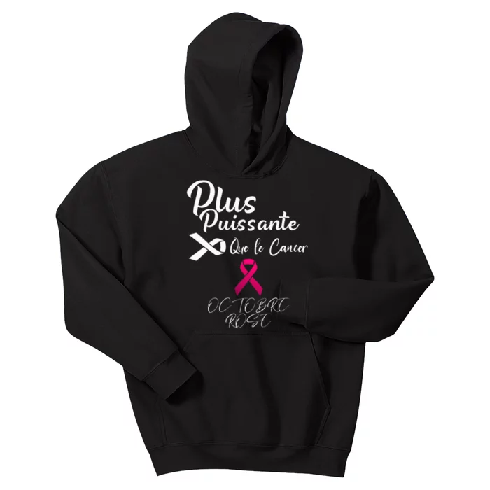 Stronger Than Breast Cancer Pink October Kids Hoodie