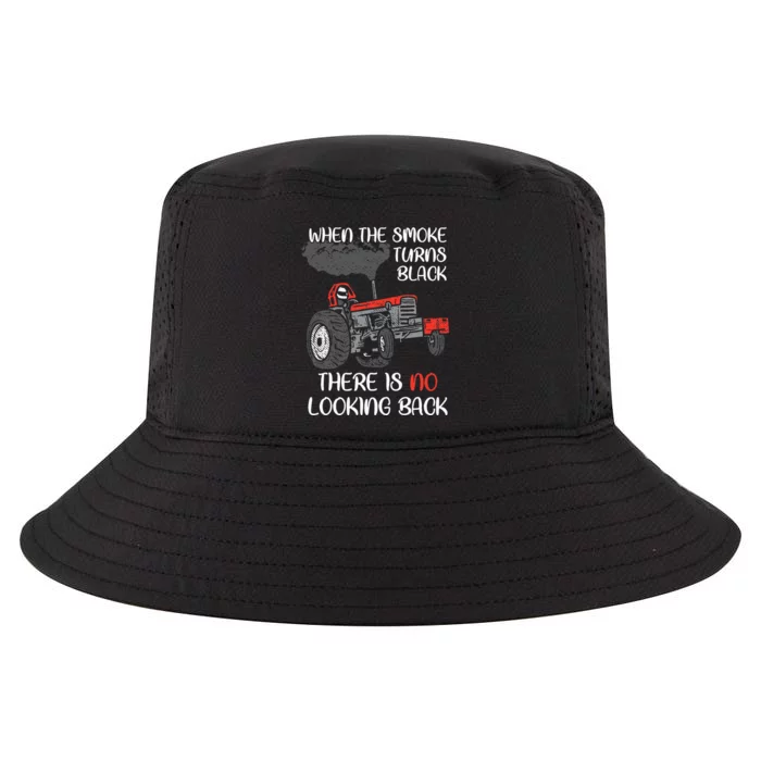 Smoke Turns Black Tractor Pulling Power Tractorpulling Cool Comfort Performance Bucket Hat