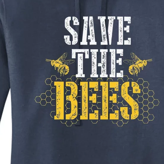 Save The Bees Environmental Earth Day Beekeeper Gift Women's Pullover Hoodie