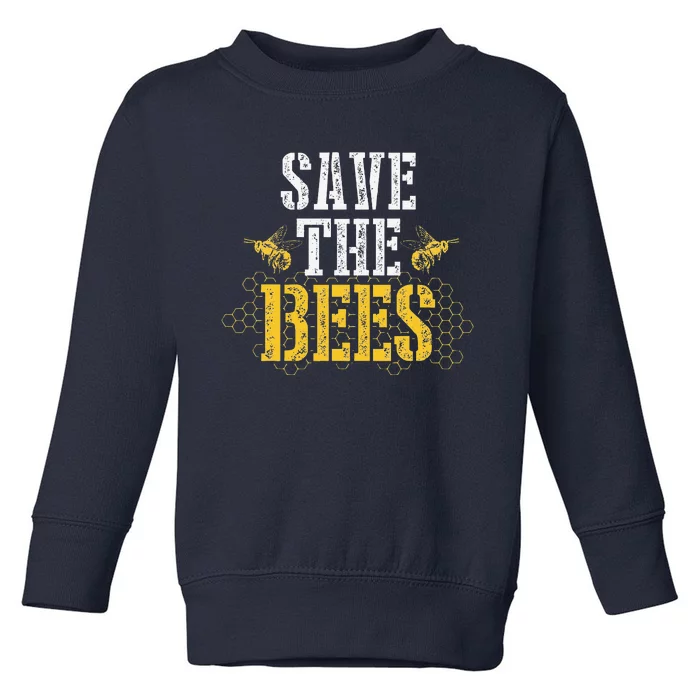 Save The Bees Environmental Earth Day Beekeeper Gift Toddler Sweatshirt