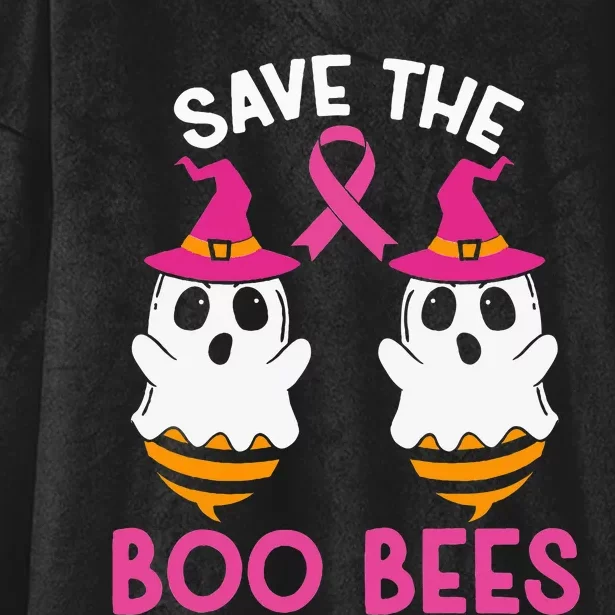 Save The Boobees Boo Bees Breast Cancer Awareness Halloween Hooded Wearable Blanket