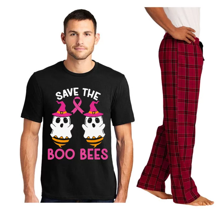 Save The Boobees Boo Bees Breast Cancer Awareness Halloween Pajama Set