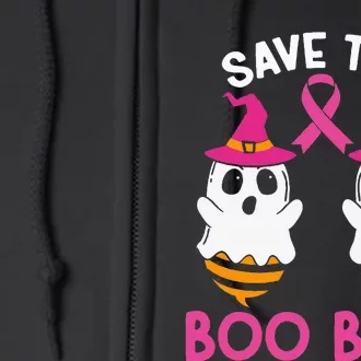 Save The Boobees Boo Bees Breast Cancer Awareness Halloween Full Zip Hoodie