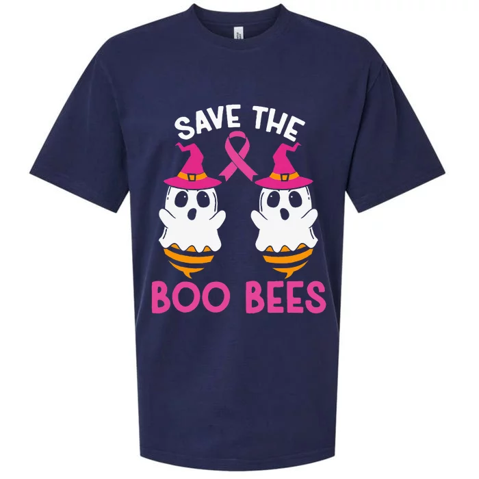 Save The Boobees Boo Bees Breast Cancer Awareness Halloween Sueded Cloud Jersey T-Shirt