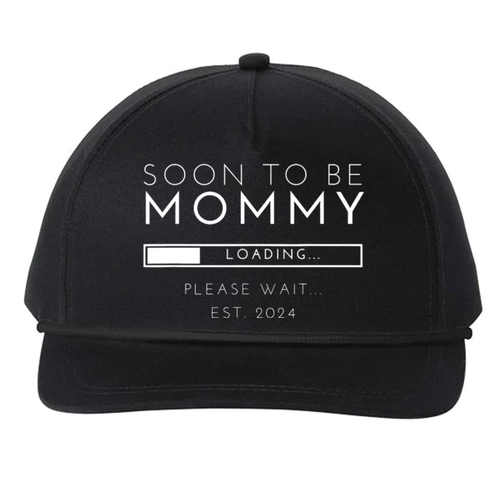 Soon To Be Mommy Est 2024 Promoted To Mom 2024 New Mama Snapback Five-Panel Rope Hat