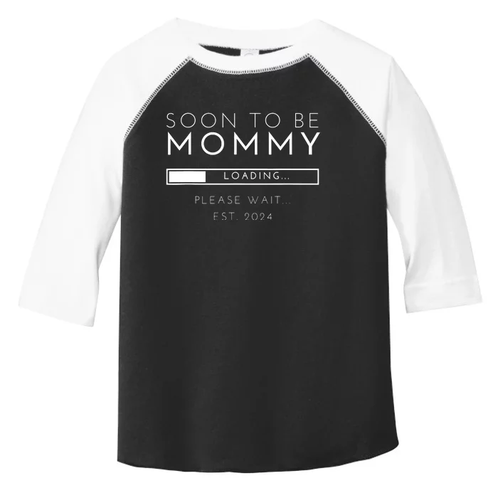 Soon To Be Mommy Est 2024 Promoted To Mom 2024 New Mama Toddler Fine Jersey T-Shirt