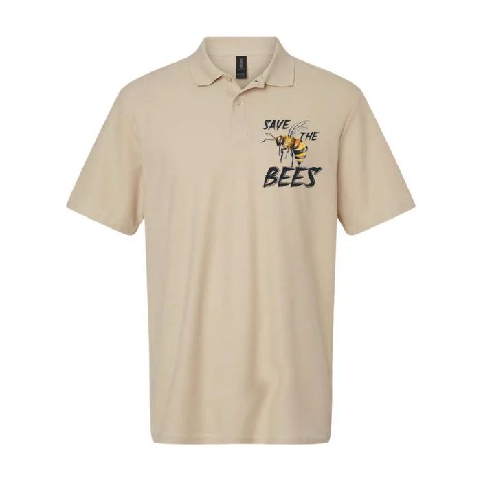 Save The Bees Mass Extinction Honey Hives Earth Day Love Softstyle Adult Sport Polo