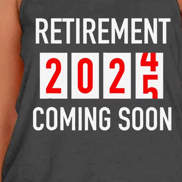 Soon To Be Retired Coming Soon 2025 Countdown Women's Knotted Racerback Tank