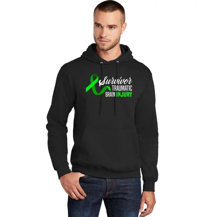 Survivor Traumatic Brain Injury Awareness TBI Survivor Tall Hoodie