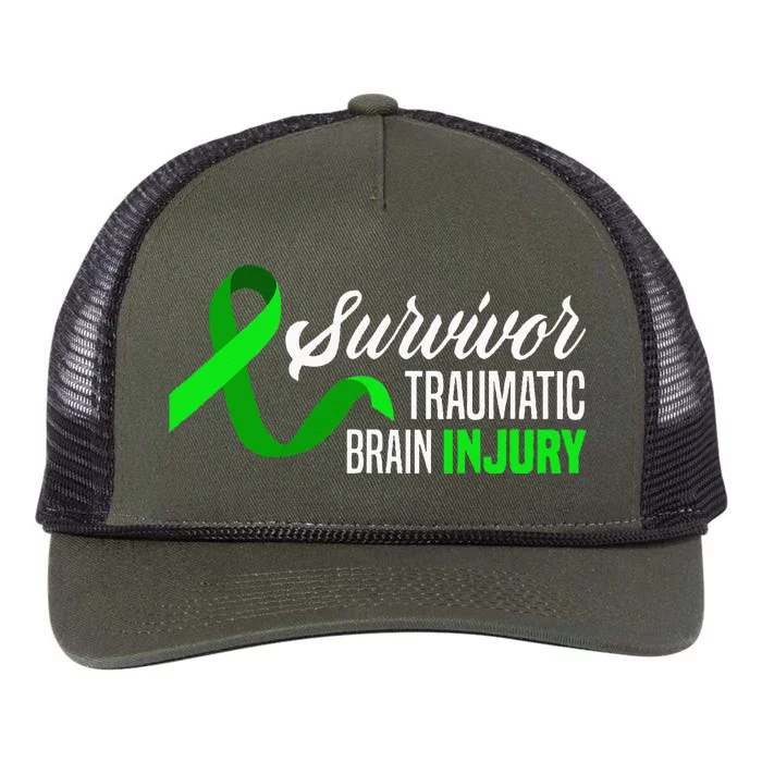 Survivor Traumatic Brain Injury Awareness TBI Survivor Retro Rope Trucker Hat Cap