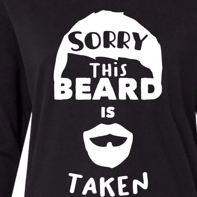 Sorry This Beard Is Taken Gift Valentines Day Gift Womens Cotton Relaxed Long Sleeve T-Shirt