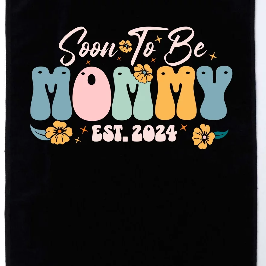 Soon To Be Mommy Est 2024 New Mom Pregnancy Announcement Platinum Collection Golf Towel