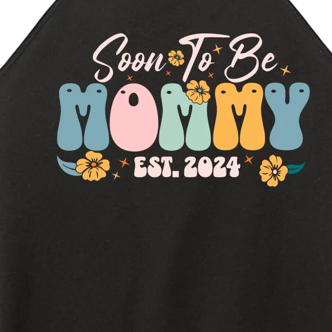 Soon To Be Mommy Est 2024 New Mom Pregnancy Announcement Women’s Perfect Tri Rocker Tank