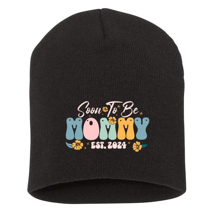 Soon To Be Mommy Est 2024 New Mom Pregnancy Announcement Short Acrylic Beanie