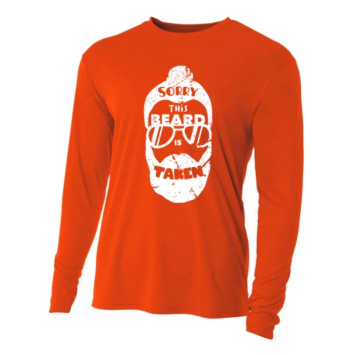 Sorry This Beard Is Taken Great Gift Valentines Day Great Gift Cooling Performance Long Sleeve Crew