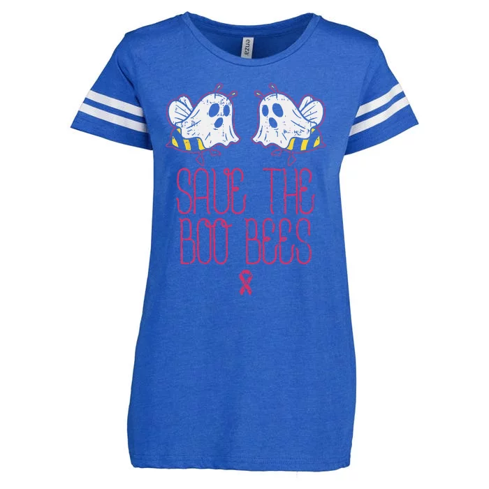 Save The Boobees Boo Bees Breast Cancer Halloween Women Enza Ladies Jersey Football T-Shirt