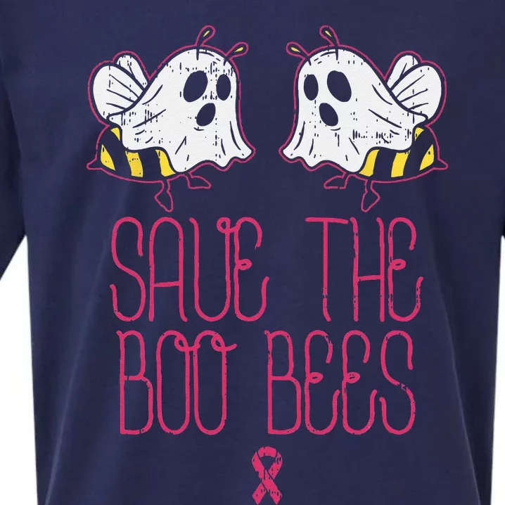 Save The Boobees Boo Bees Breast Cancer Halloween Women Sueded Cloud Jersey T-Shirt