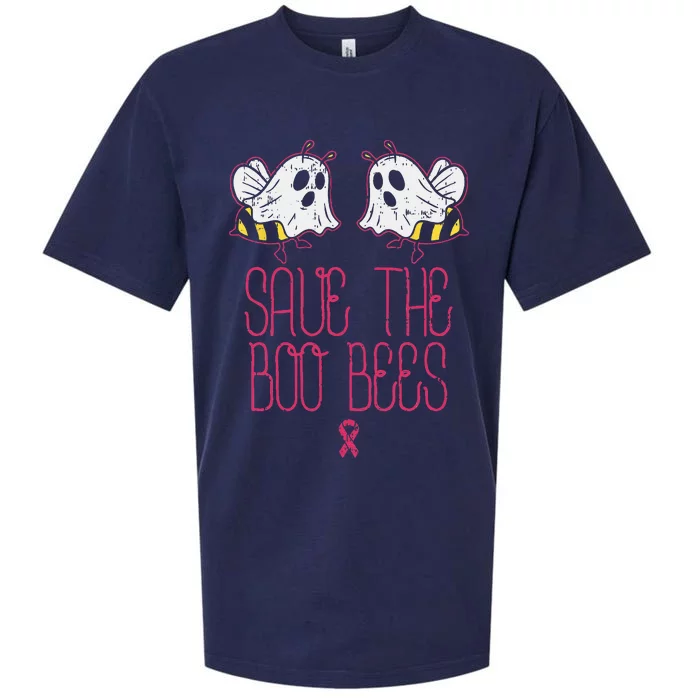 Save The Boobees Boo Bees Breast Cancer Halloween Women Sueded Cloud Jersey T-Shirt