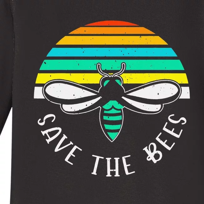 Save the Bees Bee BeeKeeper Climate Change Save the Bees Baby Long Sleeve Bodysuit