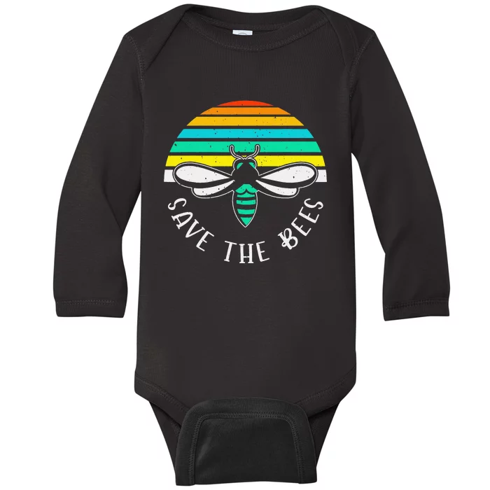 Save the Bees Bee BeeKeeper Climate Change Save the Bees Baby Long Sleeve Bodysuit