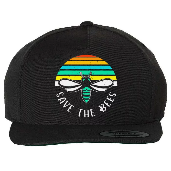 Save the Bees Bee BeeKeeper Climate Change Save the Bees Wool Snapback Cap