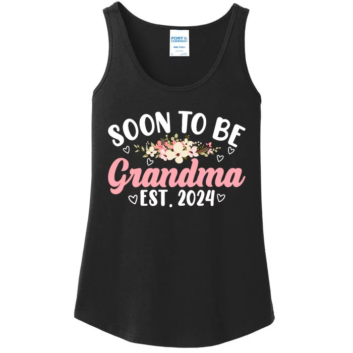 Soon To Be Grandma 2024 MotherS Day For New Grandma Ladies Essential Tank