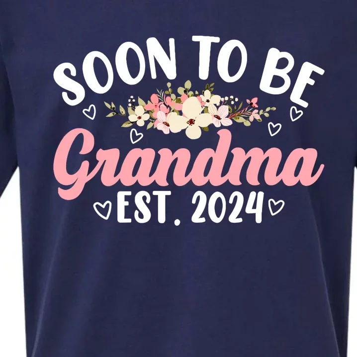 Soon To Be Grandma 2024 MotherS Day For New Grandma Sueded Cloud Jersey T-Shirt