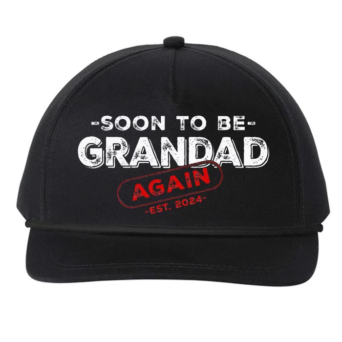 Soon To be Grandad Again est. 2024 Promoted to Grandpa Papa Snapback Five-Panel Rope Hat