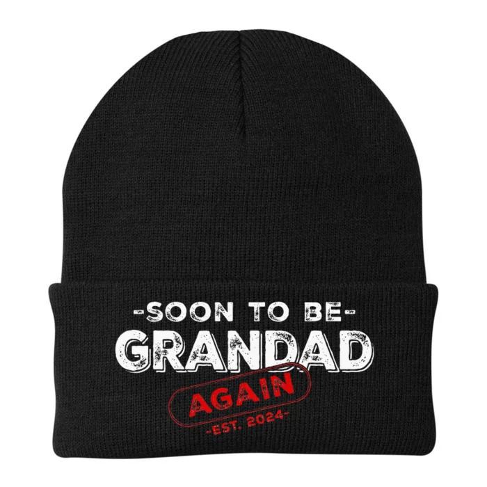 Soon To be Grandad Again est. 2024 Promoted to Grandpa Papa Knit Cap Winter Beanie