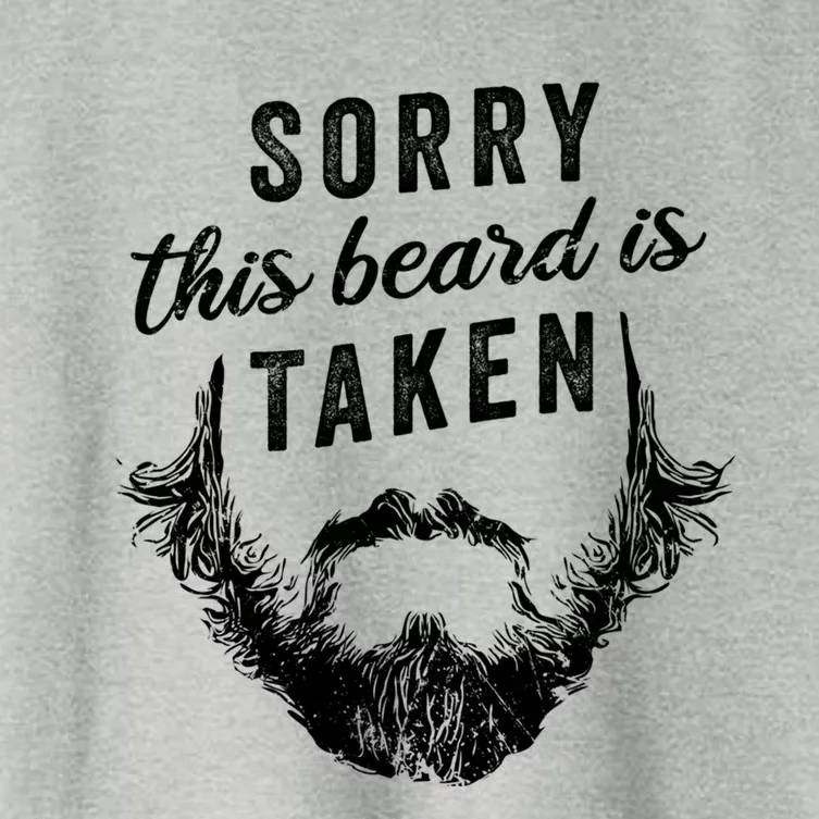 Sorry This Beard Is Taken Gift Valentines Day Gift Women's Crop Top Tee