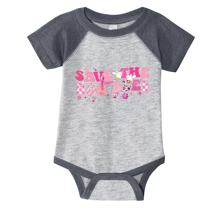 Save The Boo Bees Breast Cancer Awareness Halloween Boo Bees Infant Baby Jersey Bodysuit