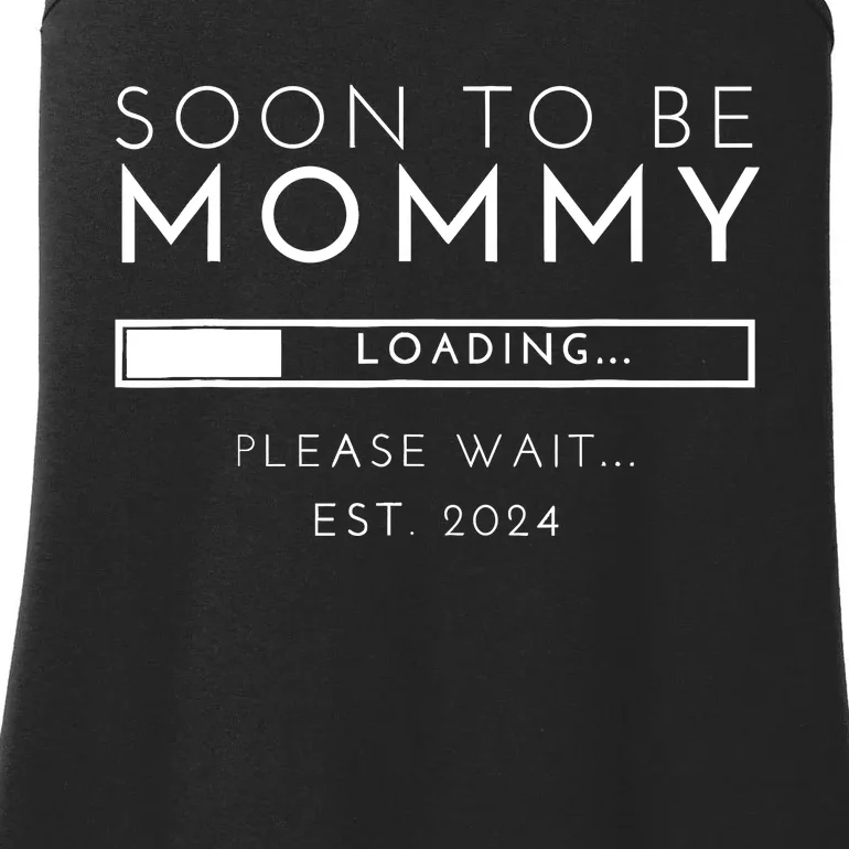 Soon To Be Mommy Est 2024 Promoted To Mom 2024 New Mama Ladies Essential Tank