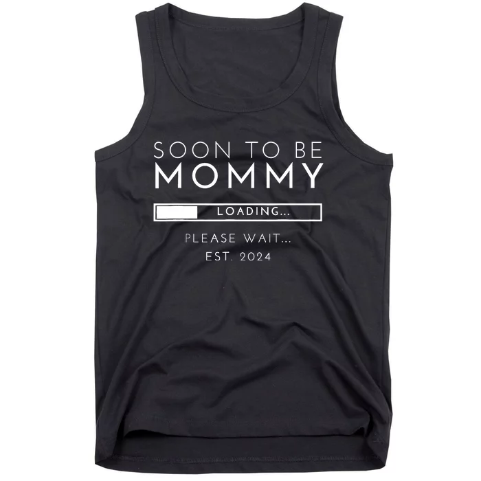 Soon To Be Mommy Est 2024 Promoted To Mom 2024 New Mama Tank Top