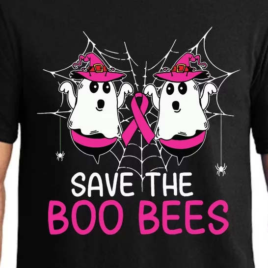 Save The Boobees Boo Bees Ribbon Breast Cancer Halloween Pajama Set