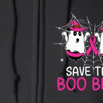 Save The Boobees Boo Bees Ribbon Breast Cancer Halloween Full Zip Hoodie