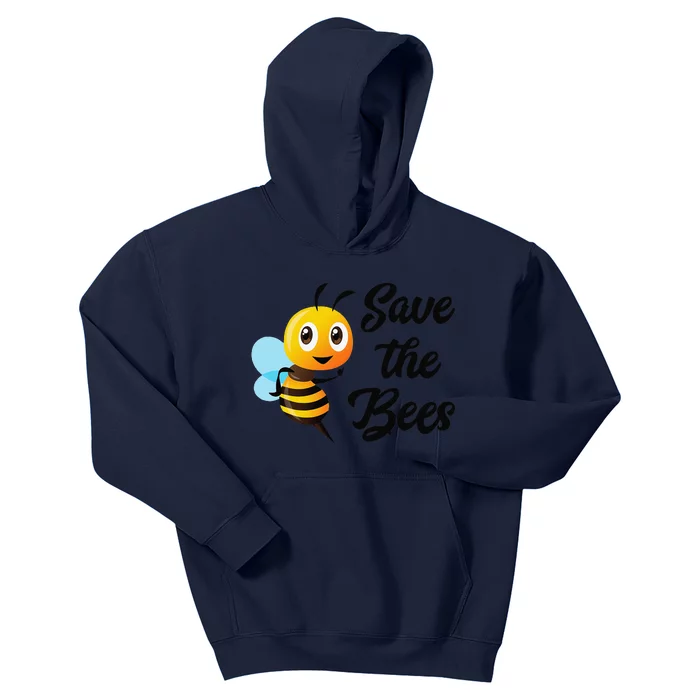 Save The Bees Funny Cute Bee Earth Day Save Our Planet Kids Hoodie