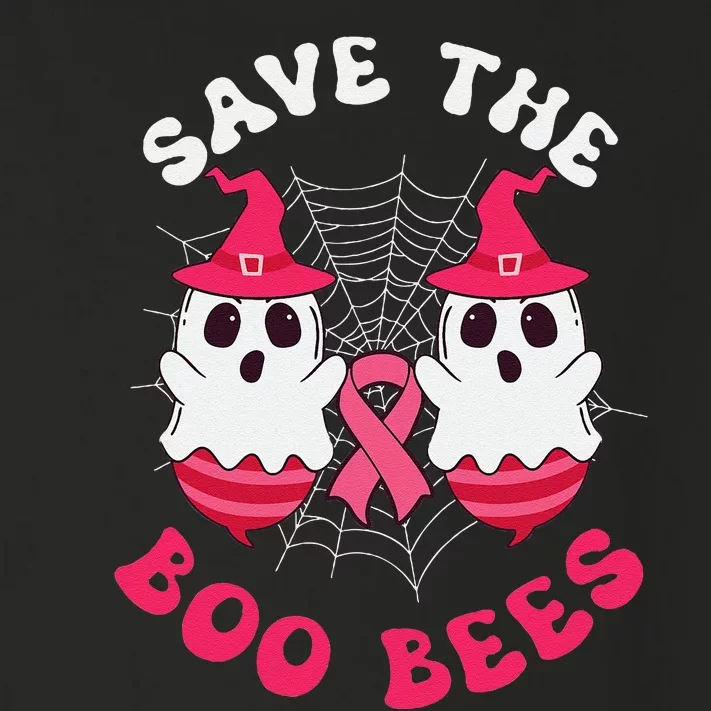 Save The Boo Bees Funny Halloween Breast Cancer Awareness Toddler Long Sleeve Shirt