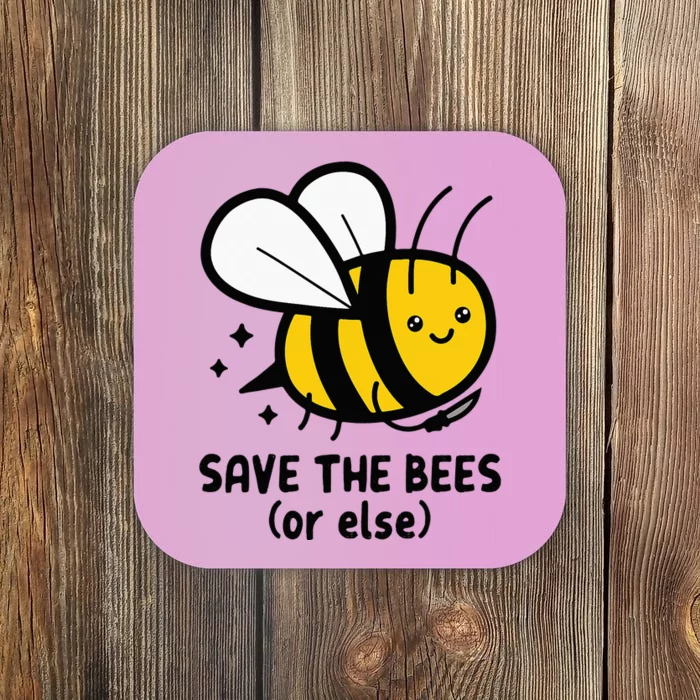 Save The Bees Or Else Knife Nature Animals Coaster