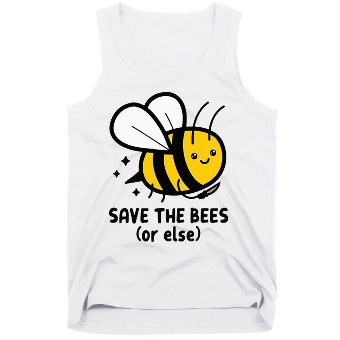 Save The Bees Or Else Knife Nature Animals Tank Top